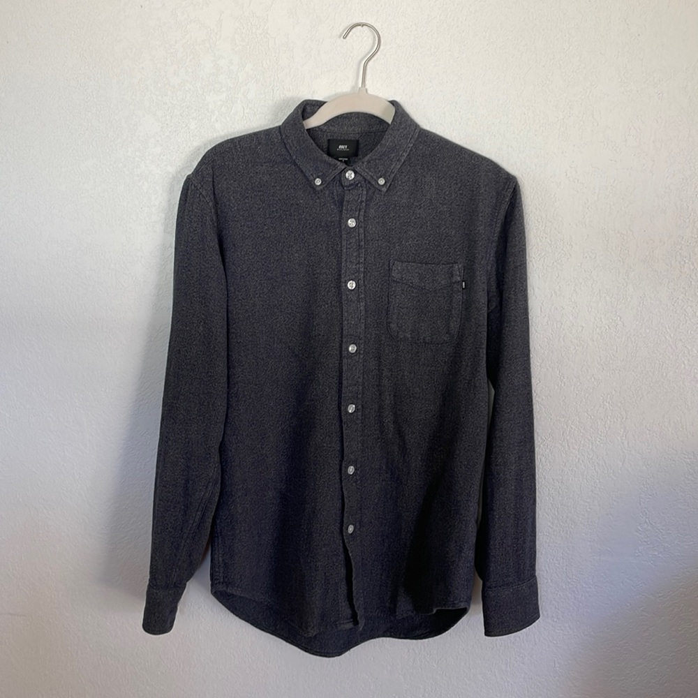 Obey - blue long sleeve button up